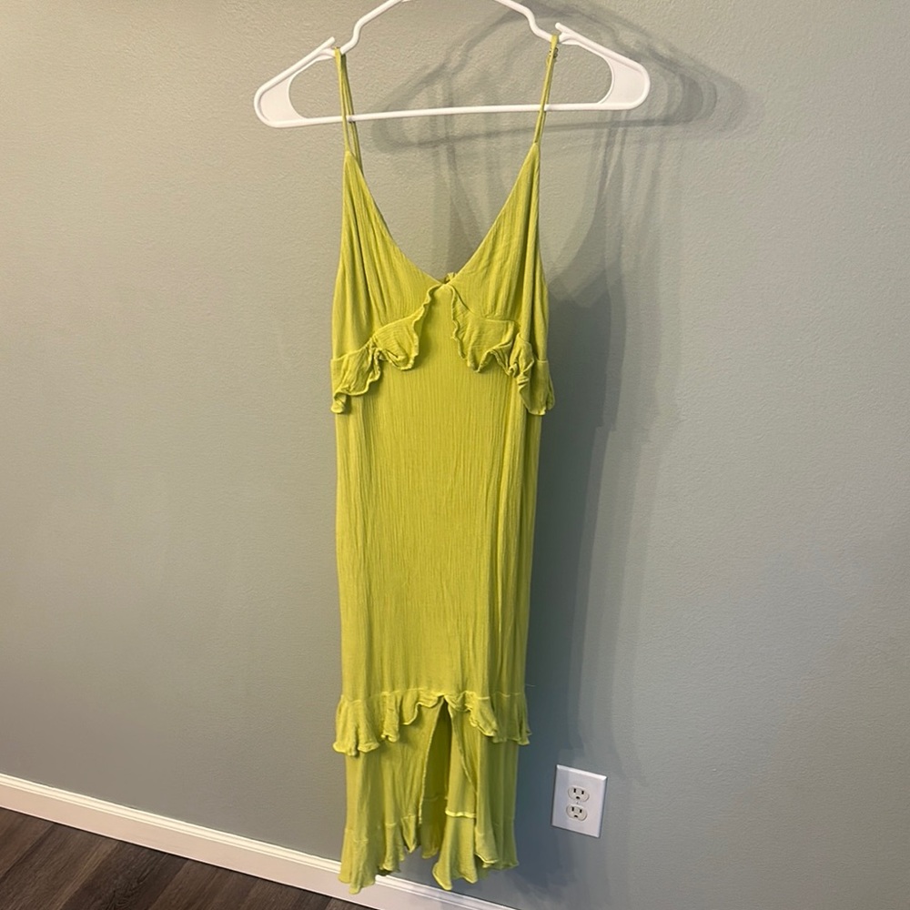 Lulu's Lime Green Ruffle Dress